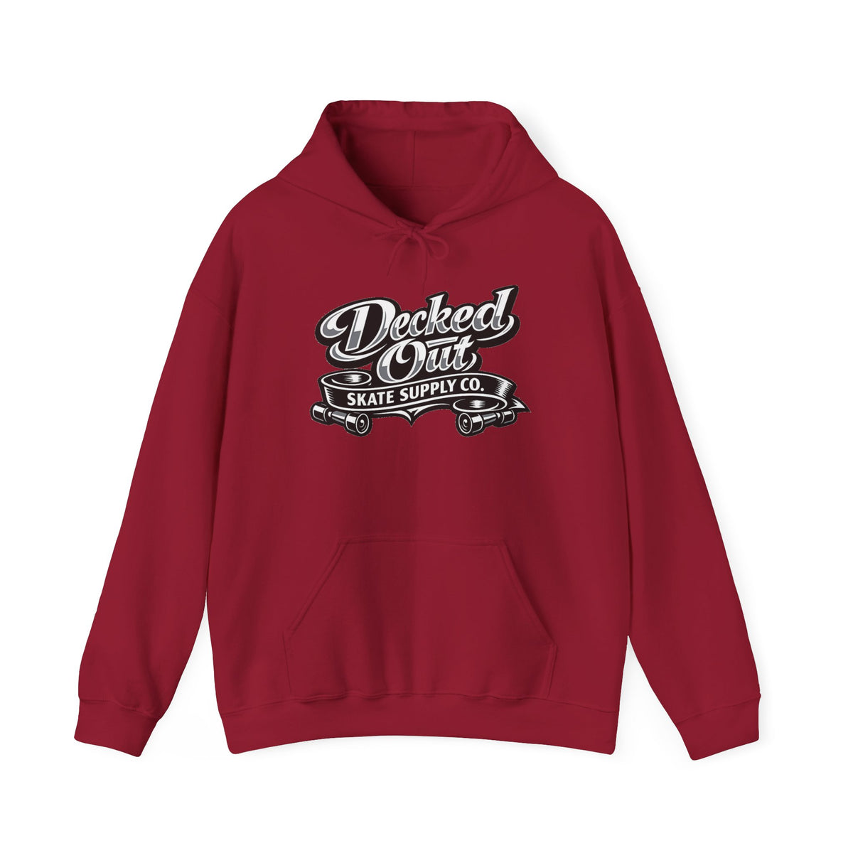 Decked Out Skate Supply Co logo Hoodie | Skateboard Graphic Pullover