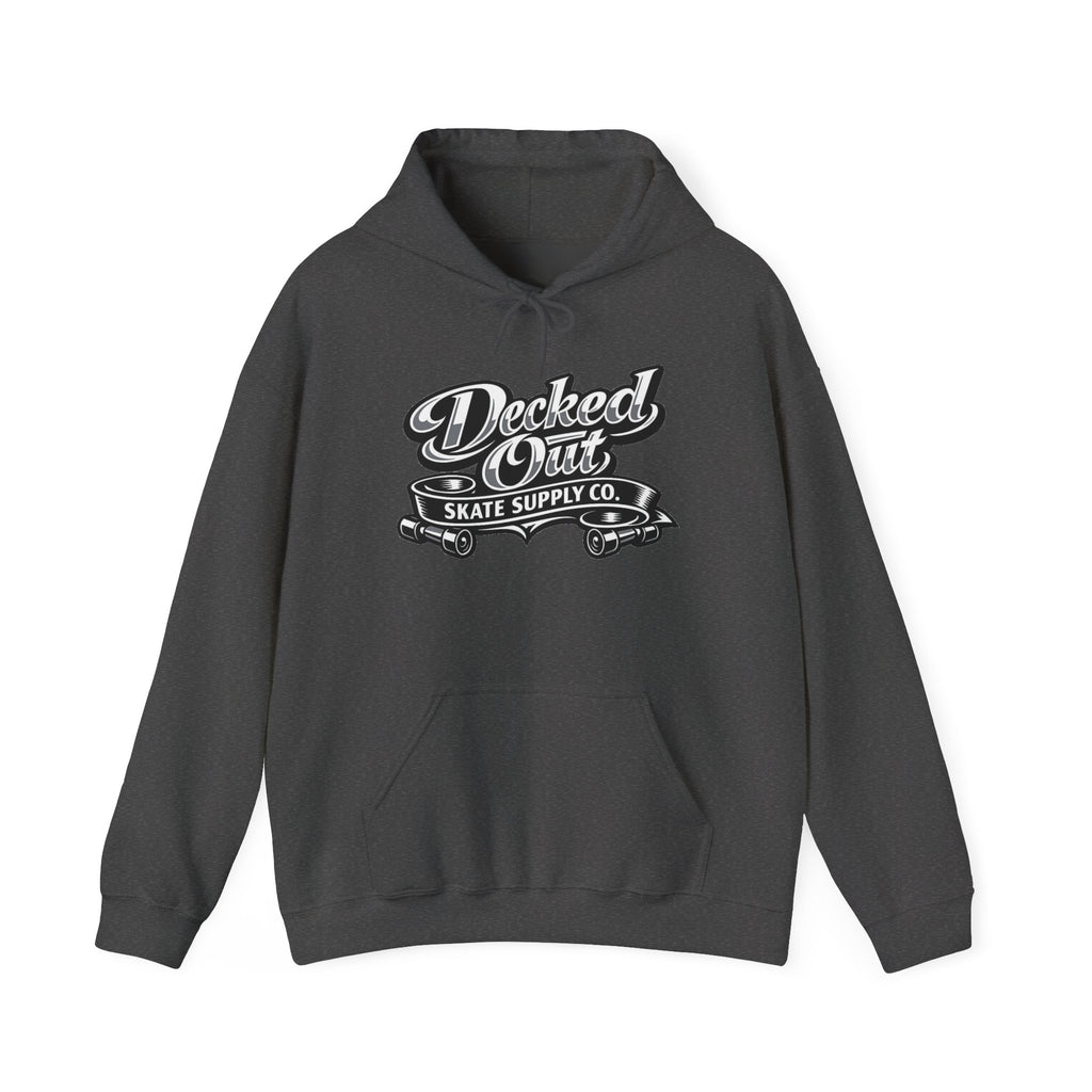 Decked Out Skate Supply Co logo Hoodie | Skateboard Graphic Pullover