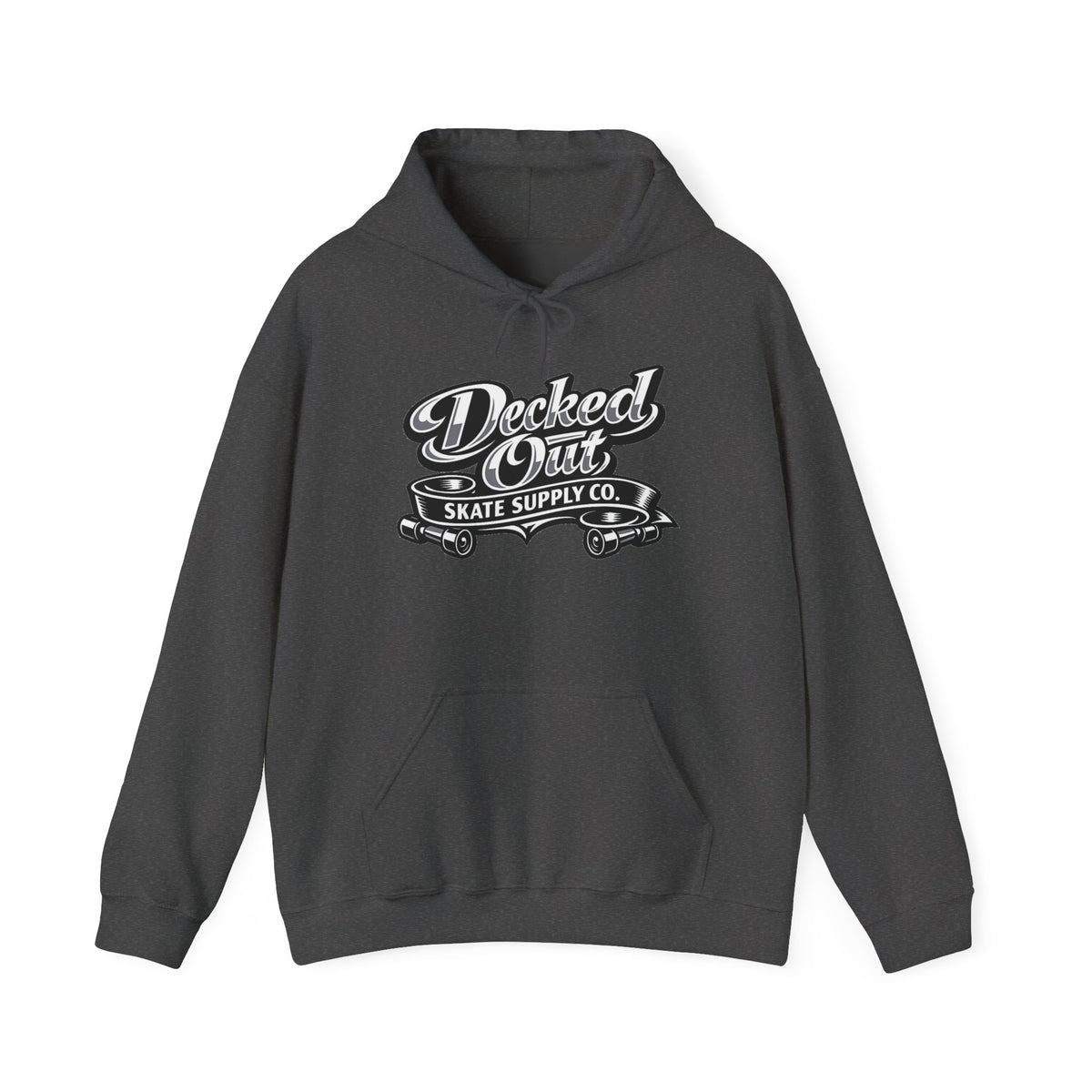 Decked Out Skate Supply Co logo Hoodie | Skateboard Graphic Pullover