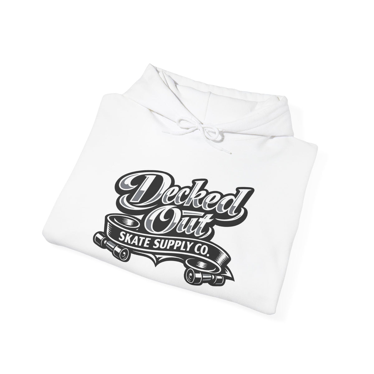 Decked Out Skate Supply Co logo Hoodie | Skateboard Graphic Pullover