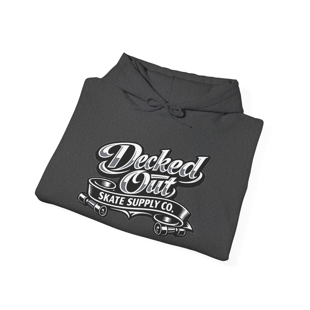 Decked Out Skate Supply Co logo Hoodie | Skateboard Graphic Pullover