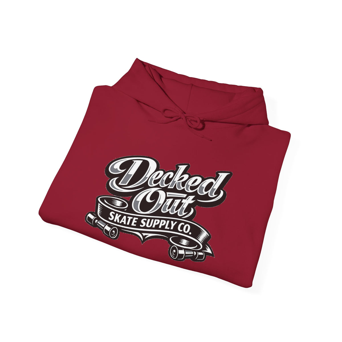 Decked Out Skate Supply Co logo Hoodie | Skateboard Graphic Pullover
