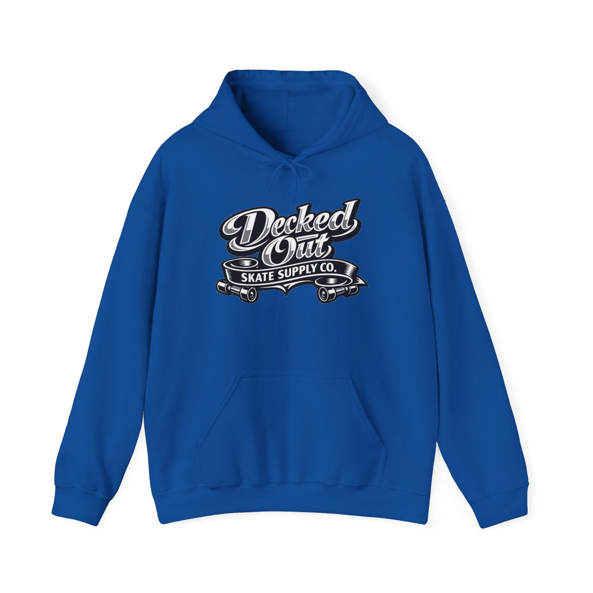 Decked Out Skate Supply Co logo Hoodie | Skateboard Graphic Pullover