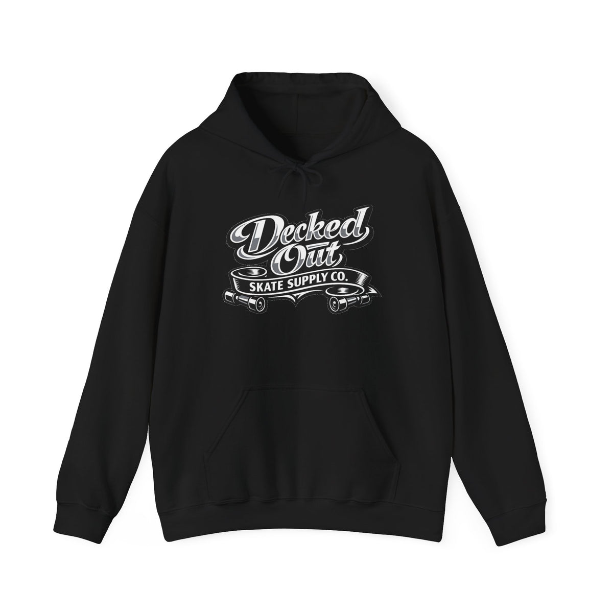 Decked Out Skate Supply Co logo Hoodie | Skateboard Graphic Pullover