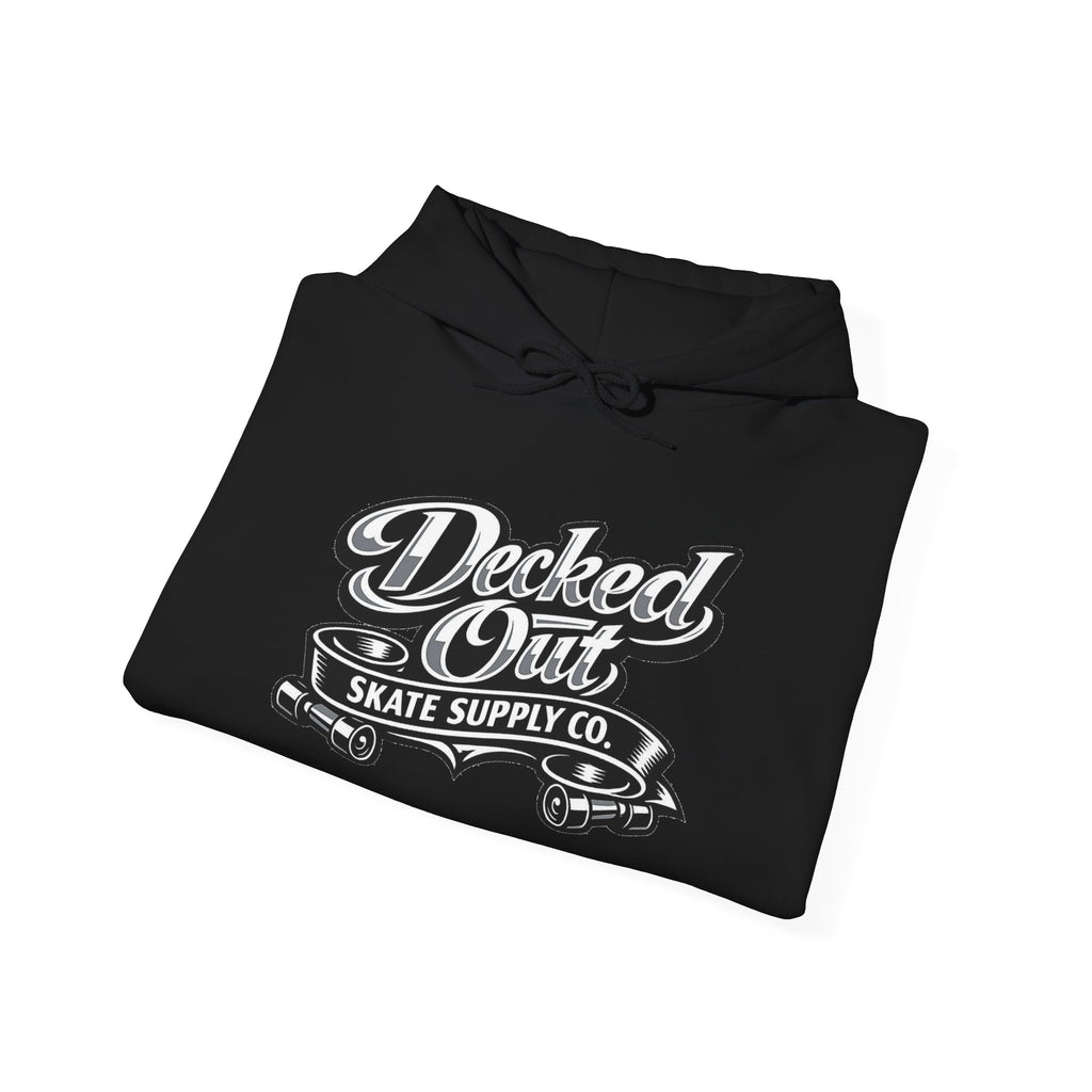 Decked Out Skate Supply Co logo Hoodie | Skateboard Graphic Pullover