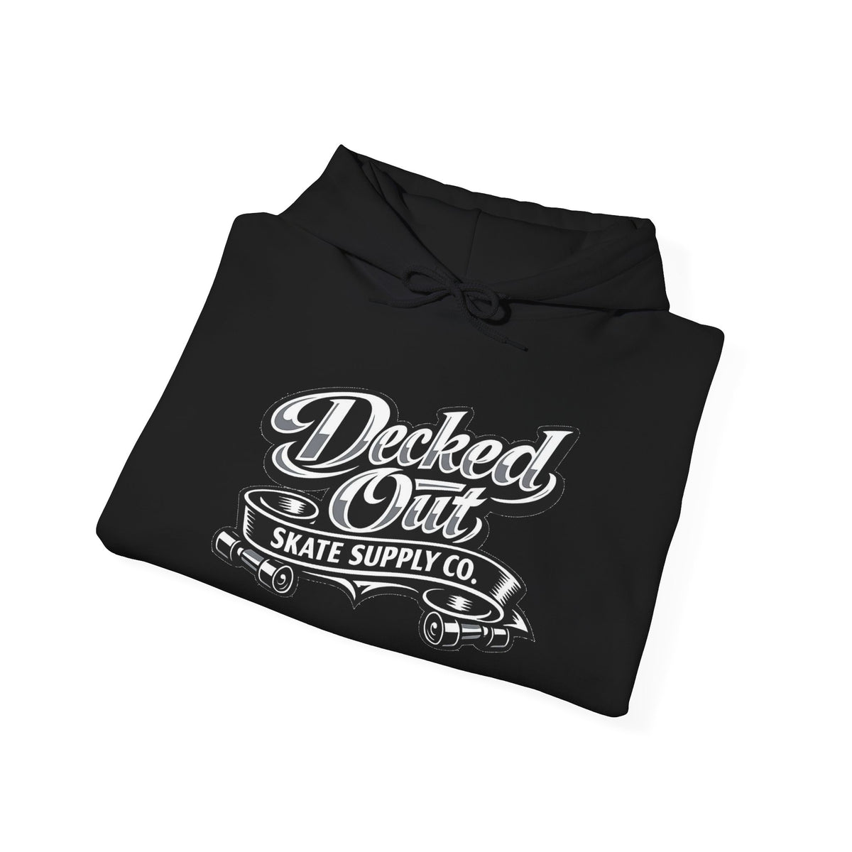 Decked Out Skate Supply Co logo Hoodie | Skateboard Graphic Pullover