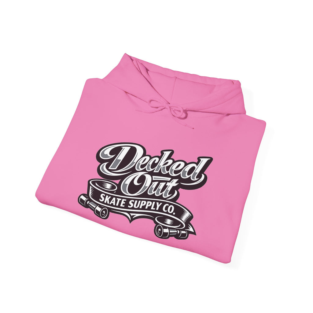 Decked Out Skate Supply Co logo Hoodie | Skateboard Graphic Pullover