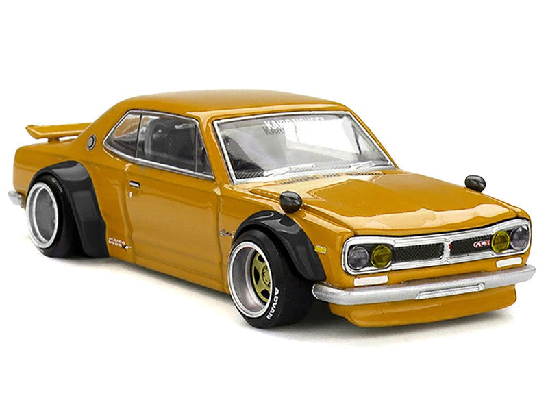 Nissan Skyline 2000GT-R (KPGC10) RHD (Right Hand Drive) "Kaido Street V2" Yellow (Designed by Jun Imai) "Kaido House" Special 1/64 Diecast Model Car by Mini GT