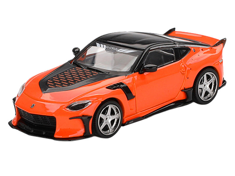 Nissan Z VeilSide FFZ400 Orange with Black Top Limited Edition 1/64 Diecast Model Car by Mini GT