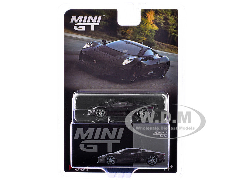 Jaguar C-X75 "Test Car" Black Carbon Limited Edition 1/64 Diecast Model Car by Mini GT